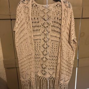crocheted cardigan